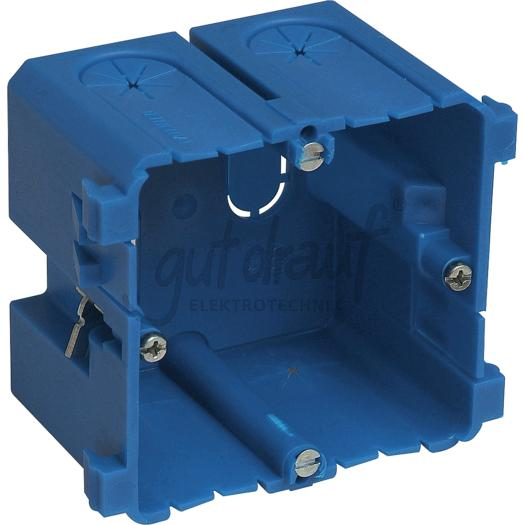 773_340-0101_r Geräte-Einbaudose blau  für Brüstungskanal  1-fach