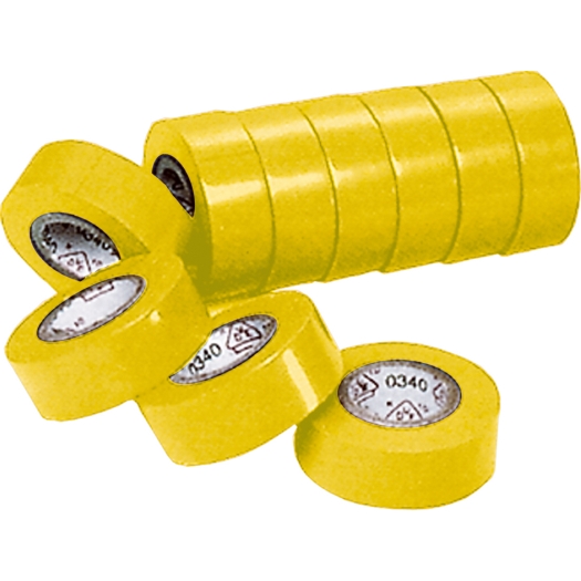 VDE-PVC-Isolierband, gelb Stärke=0,15mm, Breite=15mm, VE=10m