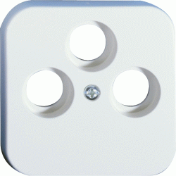 560_025-0101_n5252a09e501c9 Opus 1 Abdeckung f.Antennensteckdose 3-loch alpinweiss