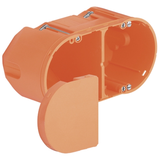 Kaiser HW-Elektronik-Gerätedose luftdicht, 2-fach, 63 mm (tief), orange 
