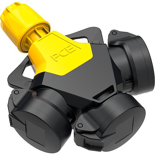 PCE 3-Wegekupplung Taurus2 IP54 gelb 253812-se außenliegende Zugentlastung