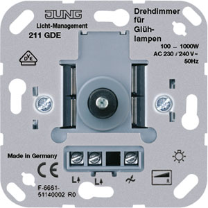 jung_211gde Jung 211GDE Agl-Dimmer 100-1000W