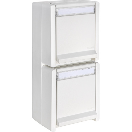 OPUS RESIST Schutzkontakt-Steckdose 2-fach, senkrecht reinweiß OPUS RESIST Schutzkontakt-Steckdose 2-fach, senkrecht reinweiß