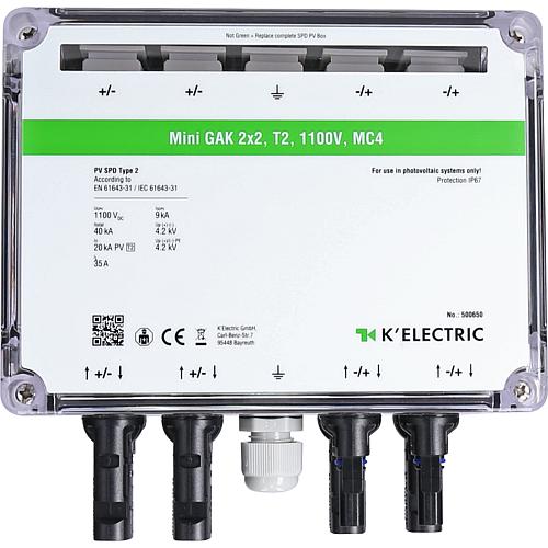 Mini GAK 2x2, T2, 1100V, MC4 Generatoranschlusskasten 500650