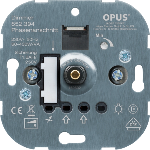OPUS® Dreh-Glühlampen-Dimmer mit Steckklemmen 60- 600 W