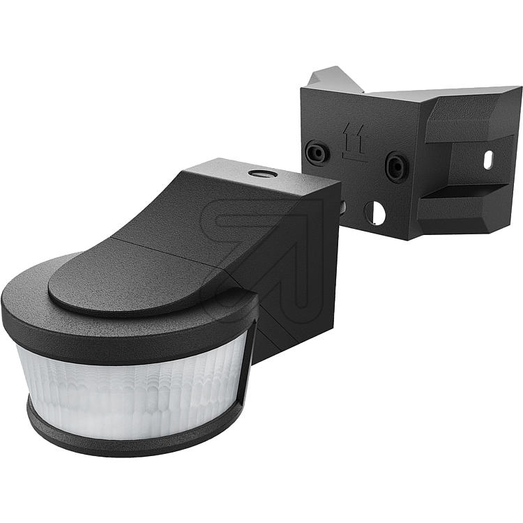 116480-std-01 EGB Bewegungsmelder 270°, schwarz mit Unterkriechschutz und Eckmontage-Sockel