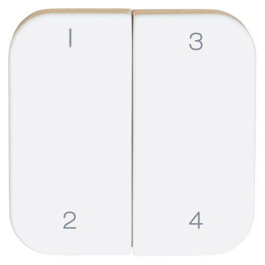 Opus 1 Serienwippe für Opus Bridge und Wandsender-Modul mit1/2/3/4 reinweiß Opus 1 Serienwippe für Opus Bridge und Wandsender-Modul mit1/2/3/4 reinweiß