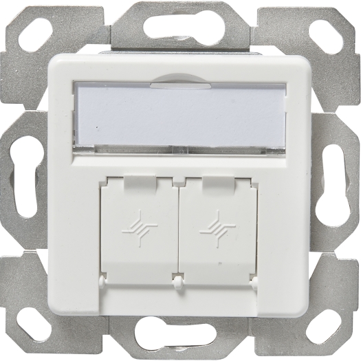 Telegärtner Datendose CAT 6A 2-fach alpinw. AMJ45  8/8 Telegärtner Datendose CAT 6A 2-fach alpinw. AMJ45  8/8