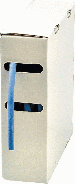 Schrumpfschlauch-Box blau 19mm 5m