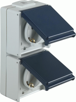 753_657_06-0101_l Schutzkontakt-Steckdose 2-fach,senkrecht,stahlblau