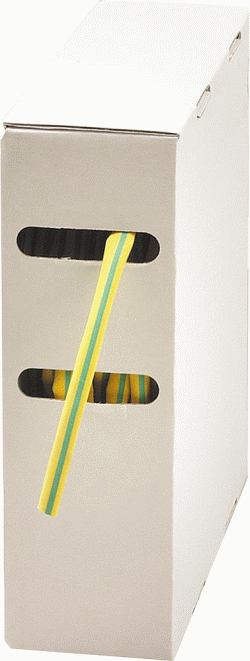Schrumpfschlauch-Box grün-gelb 4,8mm 10m