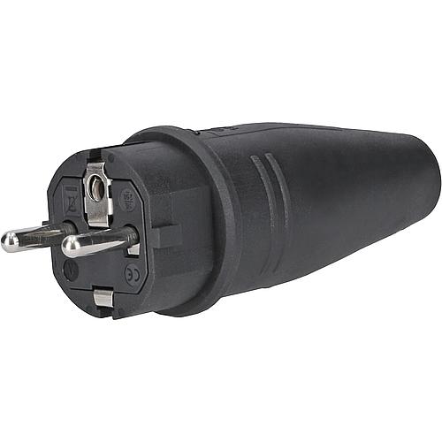 EGB Gummi-Stecker schwarz 100000620 / 1507