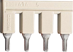 WAGO Querbrücker isoliert, lichtgrau 4-fach 41 A 6,0qmm