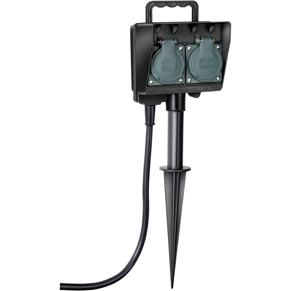 Steckdosen-Erdspieß 2-fach IP44 350 mm Steckdosen-Erdspieß 2-fach IP44 350 mm