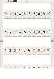 WAGO Beschriftung f. Reihenklemmen 5-12 mm bedruckt 10 x 21 - 30