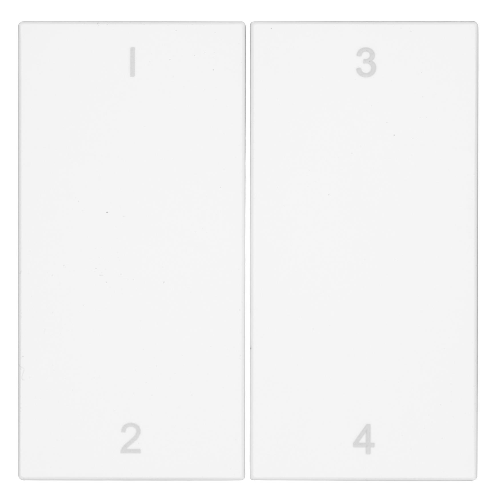 OPUS 55 Serienwippe für Wandsender-Modul,m. 1/2/3/4,polarweiß