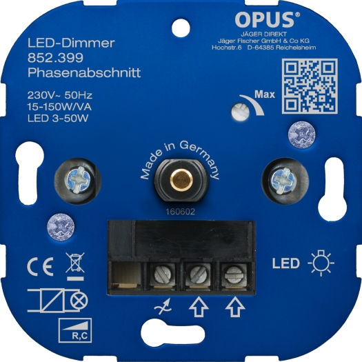 OPUS® Dreh-Dimmer für LED- und Energiesparlampen 15 - 150 VA / LED 3 - 50 W 