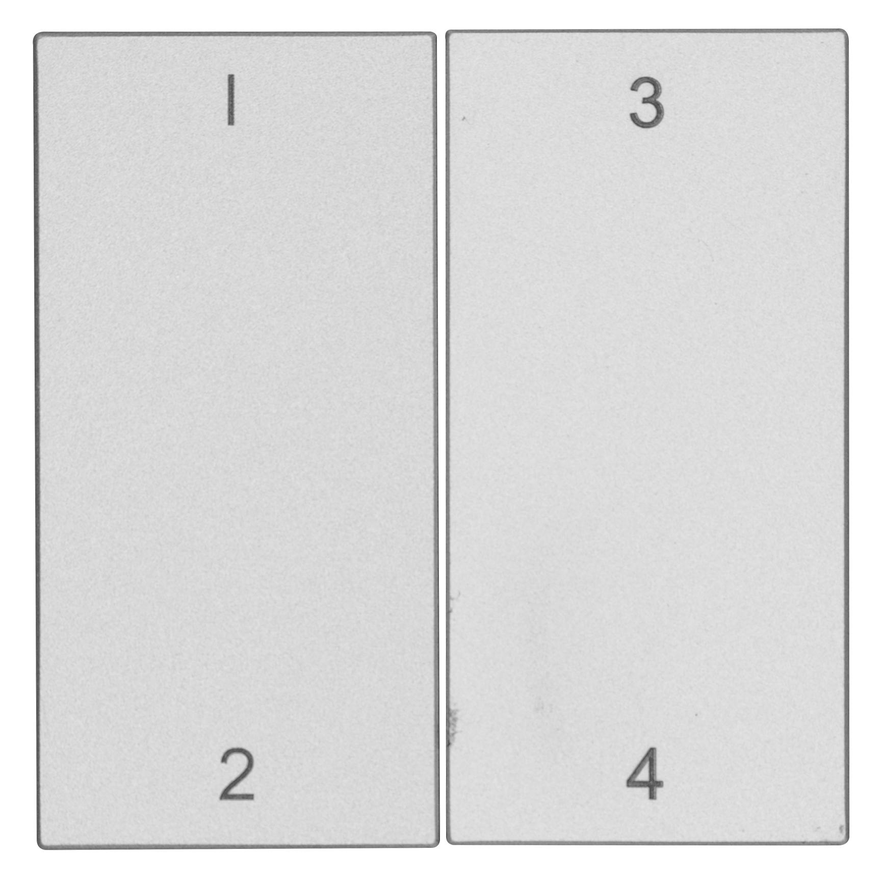 OPUS 55 Serienwippe für Wandsender-Modul,m. 1/2/3/4,alu-silb-seidenglanz