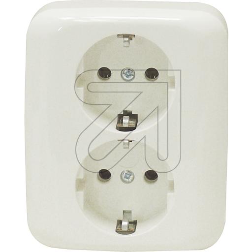 090805 KLEIN SI-Doppel-Steckdose reinw. K20-02EUJ/14 mit Schraubanschluss