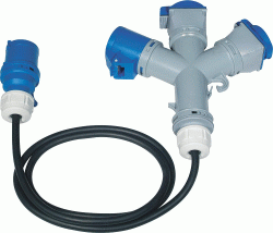 943_2020-0101_n 3-Wege Stromverteiler, 1xCEE,2xSteckdosen 230V