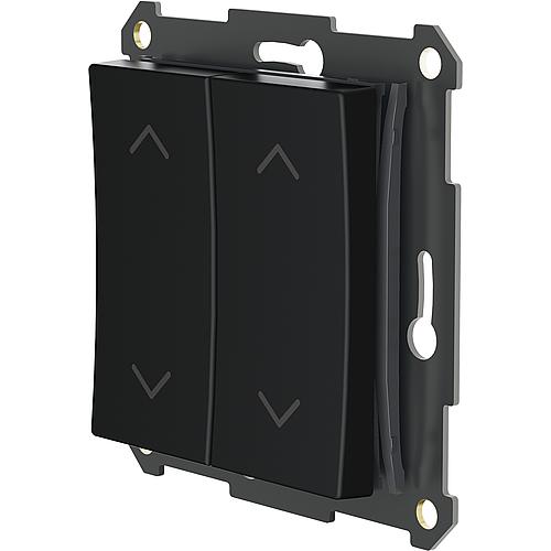 Plejd Funktaster mit Pfeilen f. 55mm Rahmen schwarz matt BT, WPH-01-A-55B