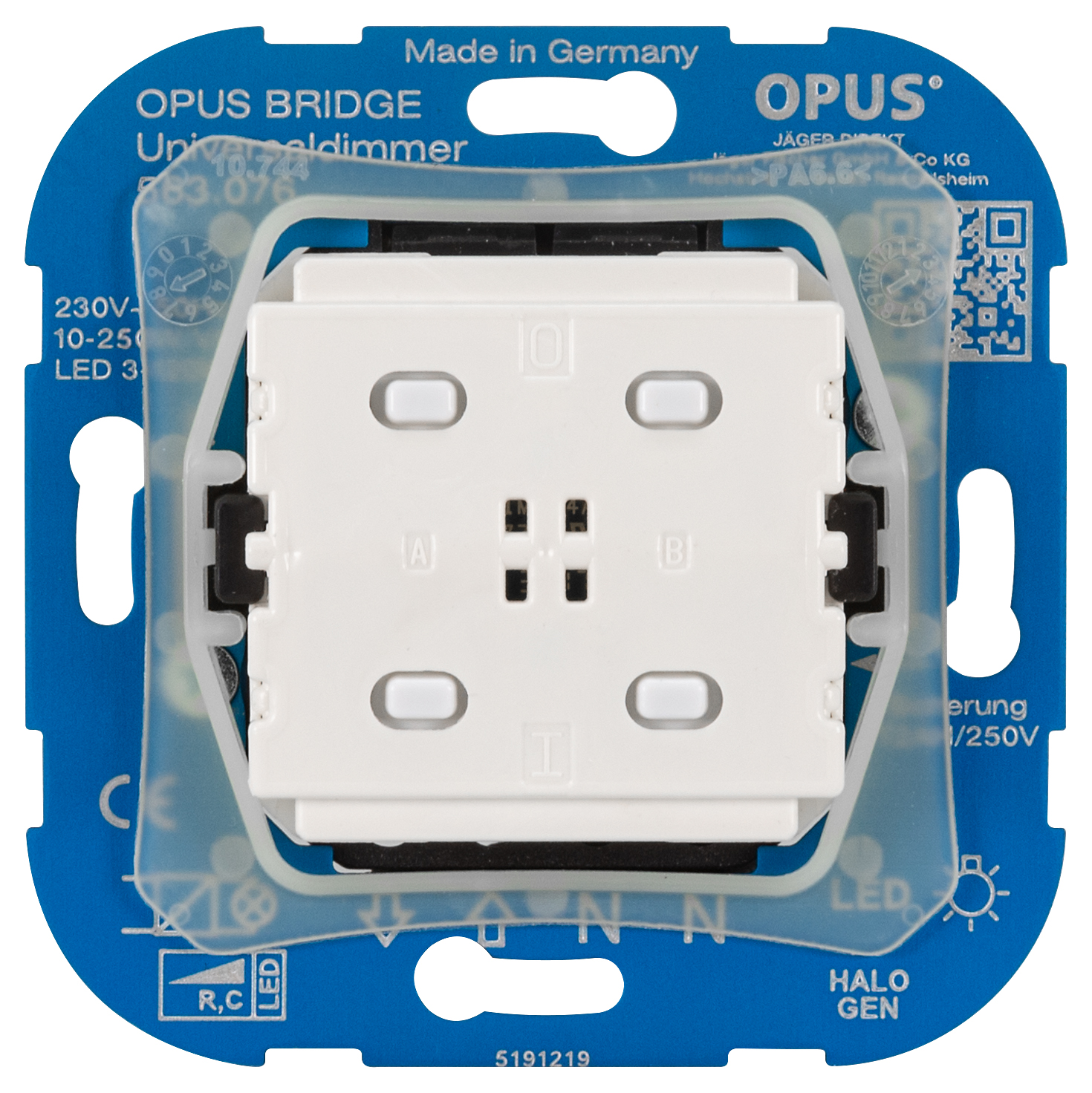 OPUS BRiDGE Universaldimmer LED 3-100W, 10-250 W/VA, 230V/50