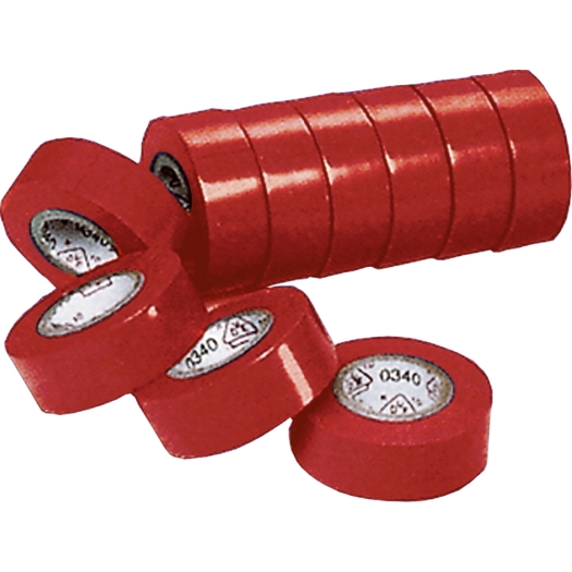 VDE-PVC-Isolierband, rot Stärke=0,15mm, Breite=15mm, VE=10m