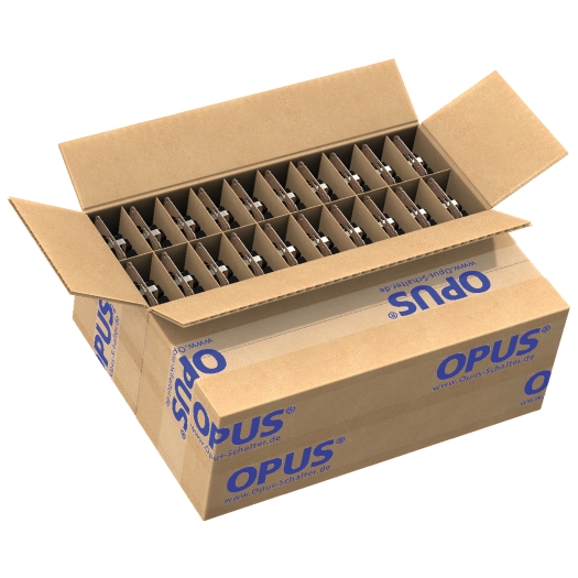 OPUS 1 Schutzkontakt-Steckdose Premium, erhöhter Berührungsschutz, 50er Verpackung, alpinweiß