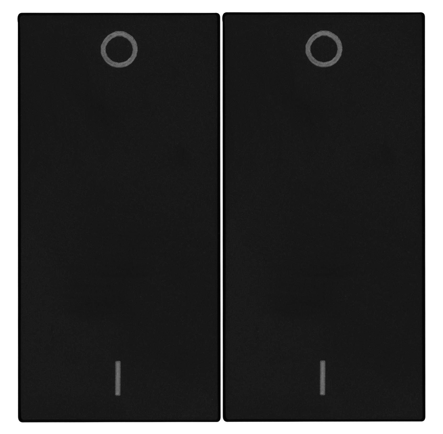 OPUS 55 Serienwippe für BRiDGE und Wandsender-Modul mit I/0 mattschwarz OPUS 55 Serienwippe für BRiDGE und Wandsender-Modul mit I/0 mattschwarz