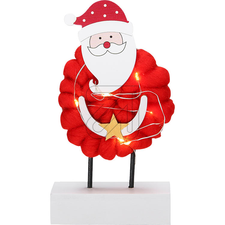 LED Holzsilhouette 'Santa mit Baumwolle' 3267-550