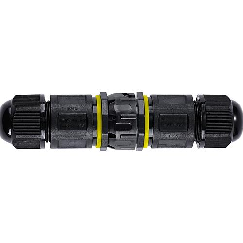 EGB Quick-Connector-Verbindungsmuffe IP68, 3polig 0,5-2,5mm², Kabel-Ø4-8mm und 6-11mm