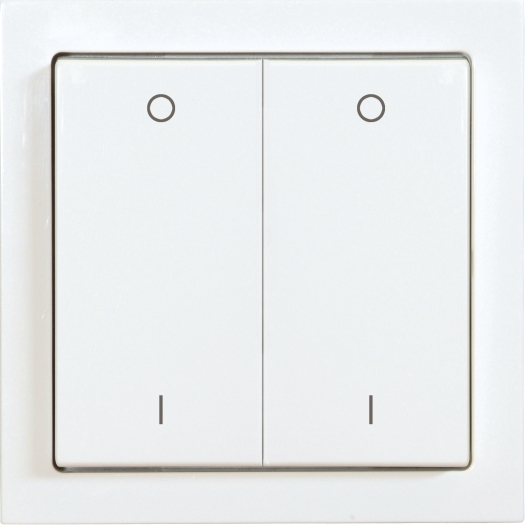 KAT1019327 Opus BJ Wandsender 4-fach, mit Wippe studioweiß I/O