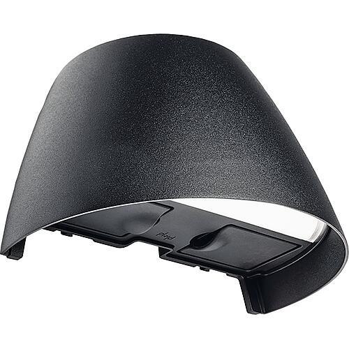 Plejd Wandleuchte m. Steckd. OUT-02-U-B IP44 schwarz OUT-02-U-B